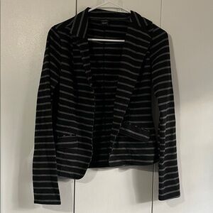Rue 21 Black and Gray Striped Blazer